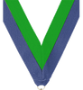 7/8 x 30 in. Blue & Green Neck Ribbon [NKRB-1065]