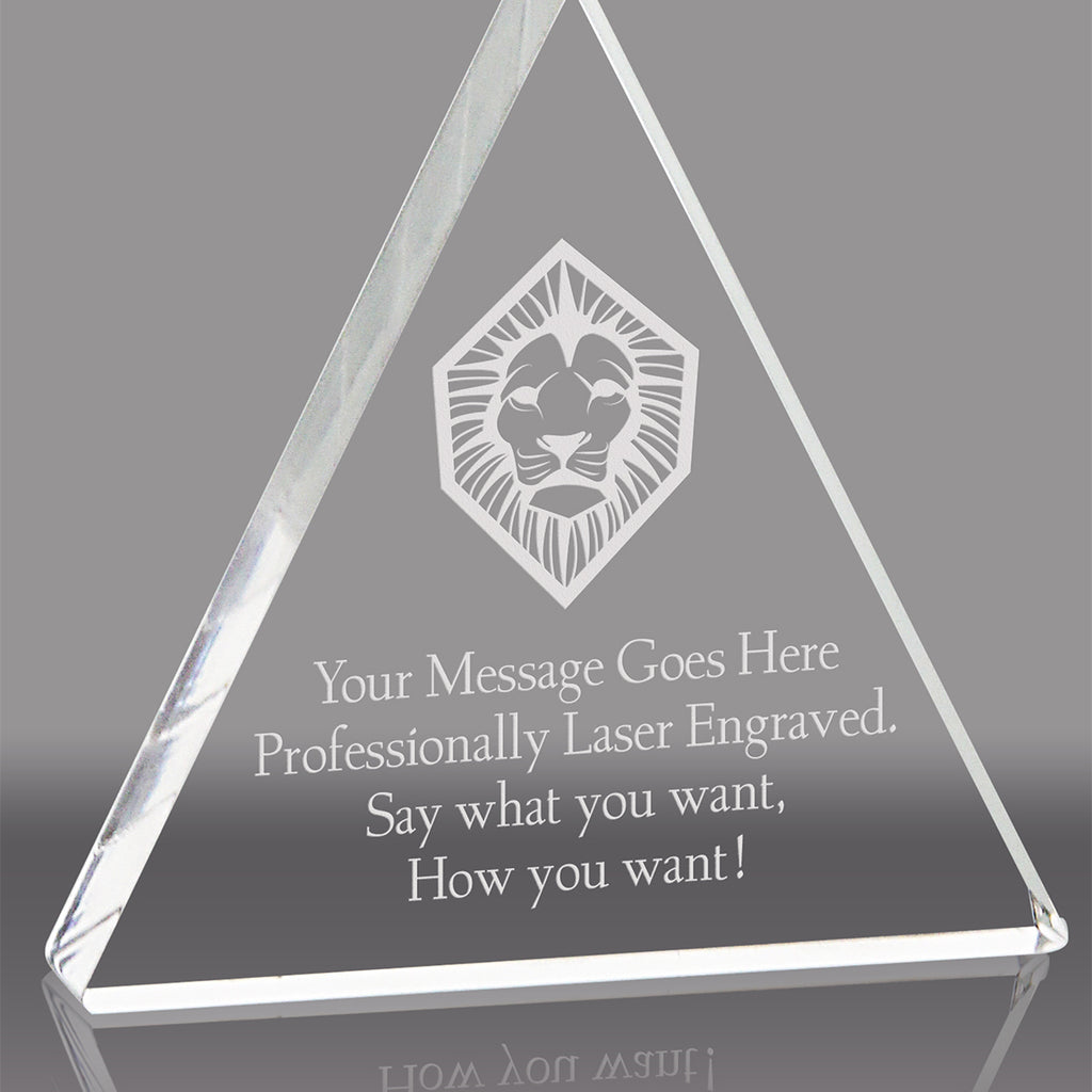 Acrylic Triangle Awards - Engraved