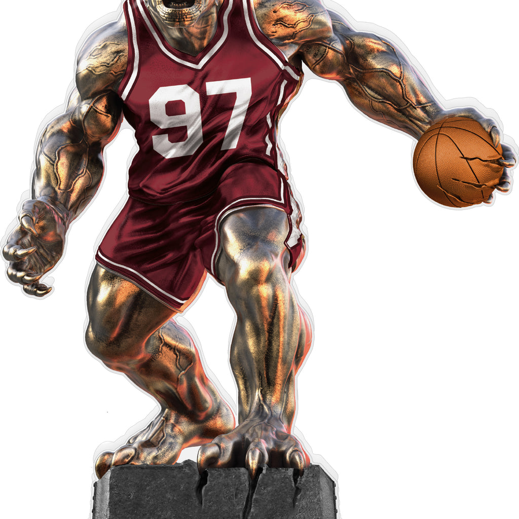 Beast Basketball Choose Your Number Acrylic Trophies - Maroon