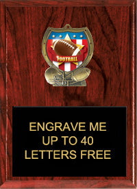 Football Sport Shield Plaque [PSHLD810-FB]