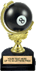 Billiards Trophy with Spinning Squeezable Ball [TSFB6-BL]