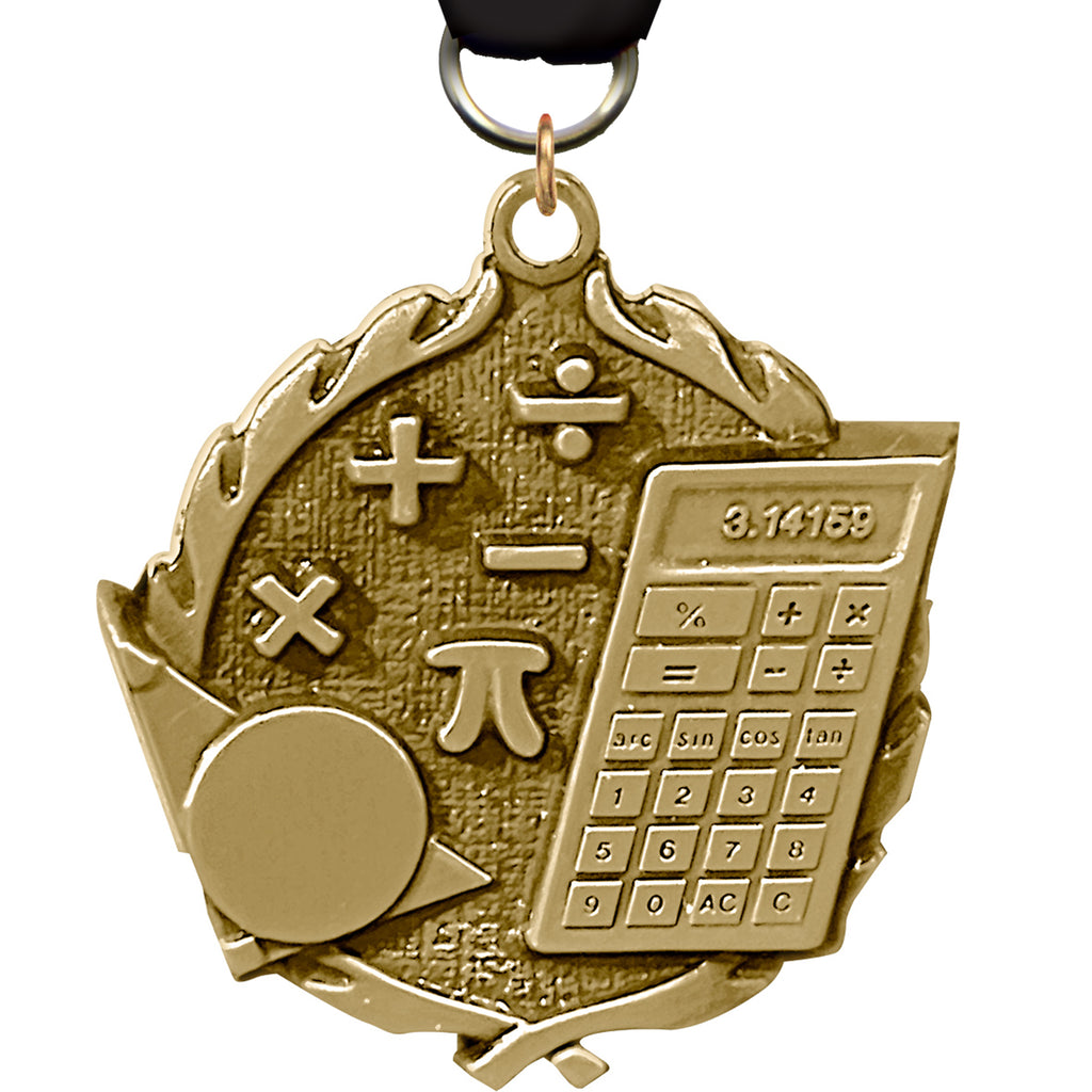 1.75 inch Math Wreath Medal [MP18-MT-G]