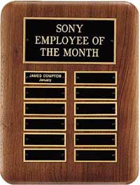 9"x12" Solid American Walnut 12 Plate Perpetual Plaque  [TD1696]