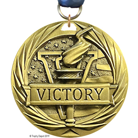 Victory Torch 1.75 inch Blade 3D Diecast Medal [MBD1-VY]