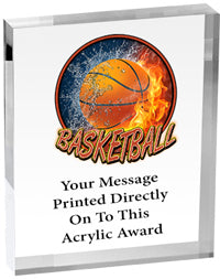 Basketball Vibrix Acrylic Award [A45BV-BK]