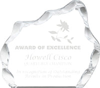 Clear Iceberg Acrylic Awards - Engraved