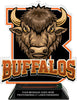 Buffalos Mascot Colorix-T Acrylic Trophy - 8.25 inch Orange [TACR8-MSCT-BUF-ORG-Q]