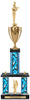 Two-Post Trophy w/ Rectangle/Oval Center Column w/ Cup [T3MC34]