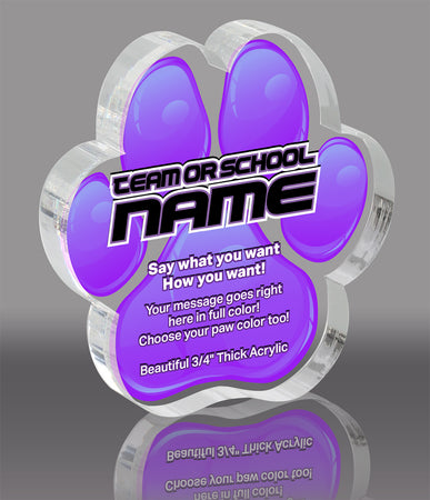 Purple Acrylic ColorPaw- 4 inch [APAW-4-PRP-Q]
