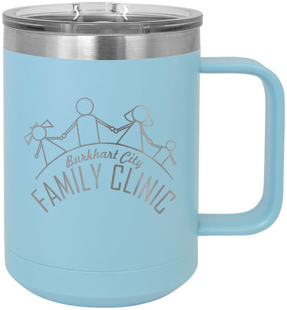 Polar Camel 15oz Handled Coffee Mug - Light Blue [DJPC10-7]