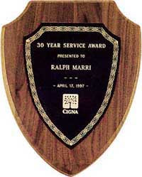 American Walnut Shield Plaque 7.25"x9" [TD34]