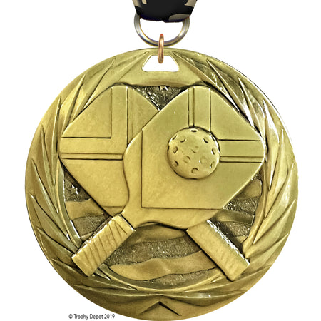 Pickleball 1.75 inch Blade 3D Diecast Medal [MBD1-PKLBL]