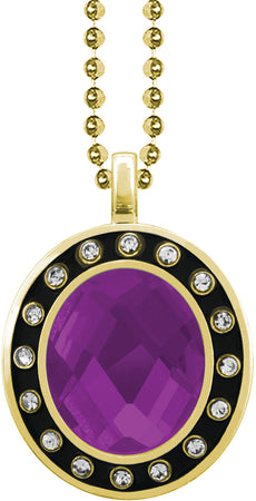 Purple Gem Gold Charm [CSOV-16STN-STN-PRP-G]