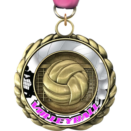 2.5" Volleyball Wraparoundz Insert Medal [MWZ2-VB]
