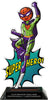 Basketball Female Super Hero Acrylic Trophy- 10 inch [TACR10-SH-BKF-Q]