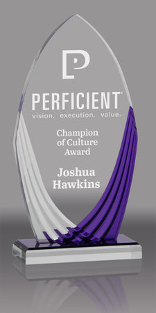 Tidal Series Acrylic with Printed Violet Accent- 7.75 inch [AT7127-7]