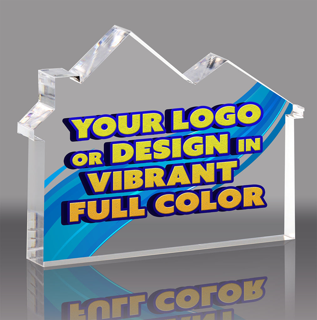 Acrylic Full Color Real Estate/Home Award - 4.5 x 3.25 inch [AHSE-4-FC-Q]