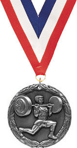 Weightlifter M2CX Medal- Silver [M2CX-WL-S]
