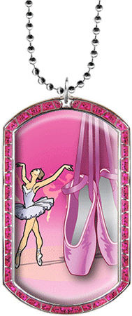 Sparkle 3D Dome Dog Tags [DTGLT-P]