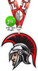 Trojan Mascot Colorix-M Acrylic Medal [MACR375-TJN-Q]