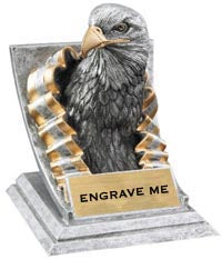 Eagle Mascot with Attitude - 4" Resin Trophy [MWA-101]