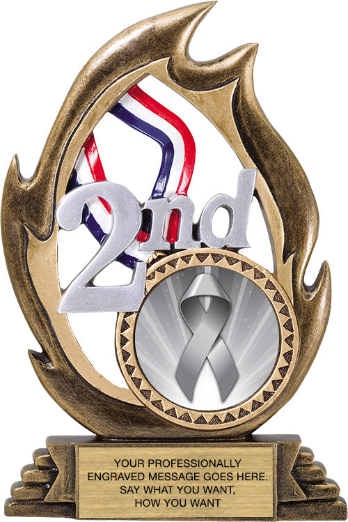 2nd Place Flame Color Resin Trophy [RMFC7-2ND]