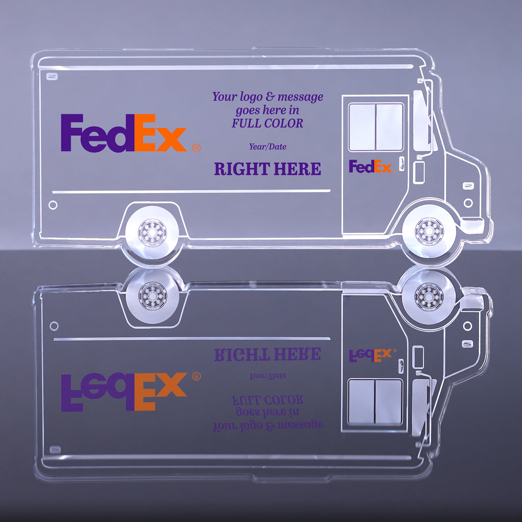 1 inch Thick Acrylic Delivery Truck Awards - Color