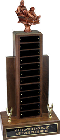 Fantasy Baseball Resin Empire Walnut Perpetual Trophy [TREWALPP21-FBS]