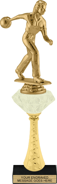 Glow in the Dark Diamond Riser Trophy [TDR12-GLW]