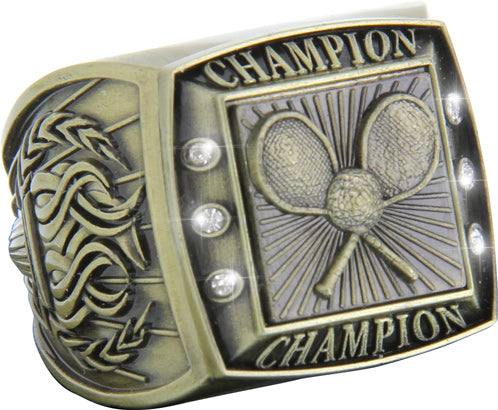 Championship Ring with Activity Insert- Tennis Gold [RGSJ-G-CHMP-TN]