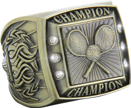 Championship Ring with Activity Insert- Tennis Gold [RGSJ-G-CHMP-TN]