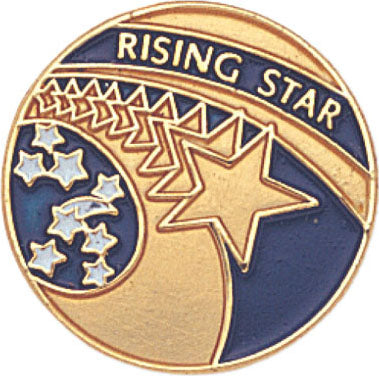 Rising Star Enameled Round Pin [PCM-STR-369]