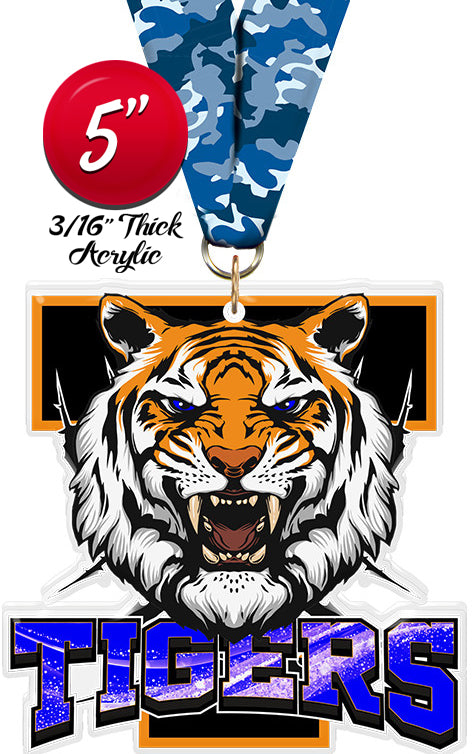 Tigers Mascot Colorix-M Acrylic Medal [MACR5-MSCT-TGR-Q]