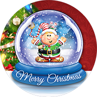 Christmas/Holidays - Elf in a Snow Globe Insert [TD-4201]