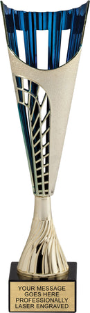 Trellis Cup with Blue Interior- 14.5 inch [CMM203-BLU-14]