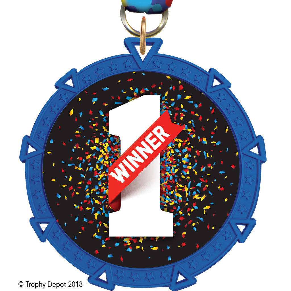 2.5" Blue Starforce Insert Medal - TD Exclusive! [M36STR-BLU]