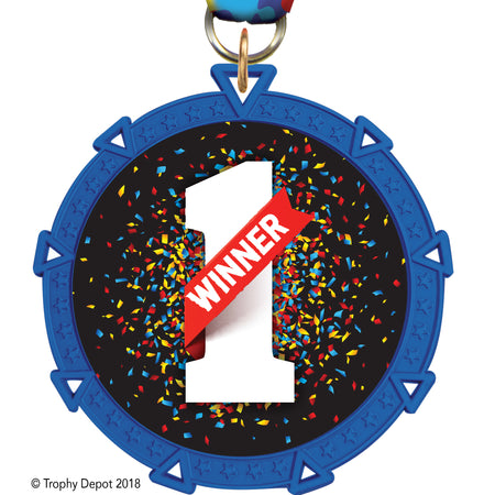 2.5" Blue Starforce Insert Medal - TD Exclusive! [M36STR-BLU]