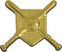 Baseball Crossed Bats Chenille Pin [PCH-10]