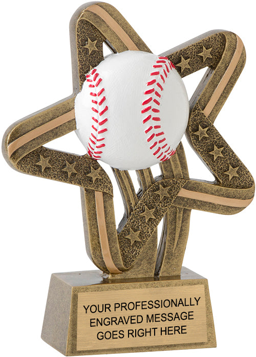 Baseball Stars and Stripes Resin Trophy [RCSS-BS]