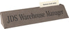 Gray Leatherette Desk Wedge Nameplate with Business Card Holder [NPJLW-5310]