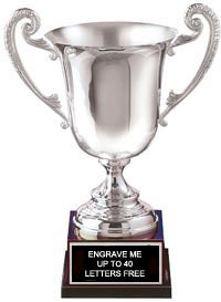 Silver Plated Cup on Rosewood Piano-Finished Base [SIC94]