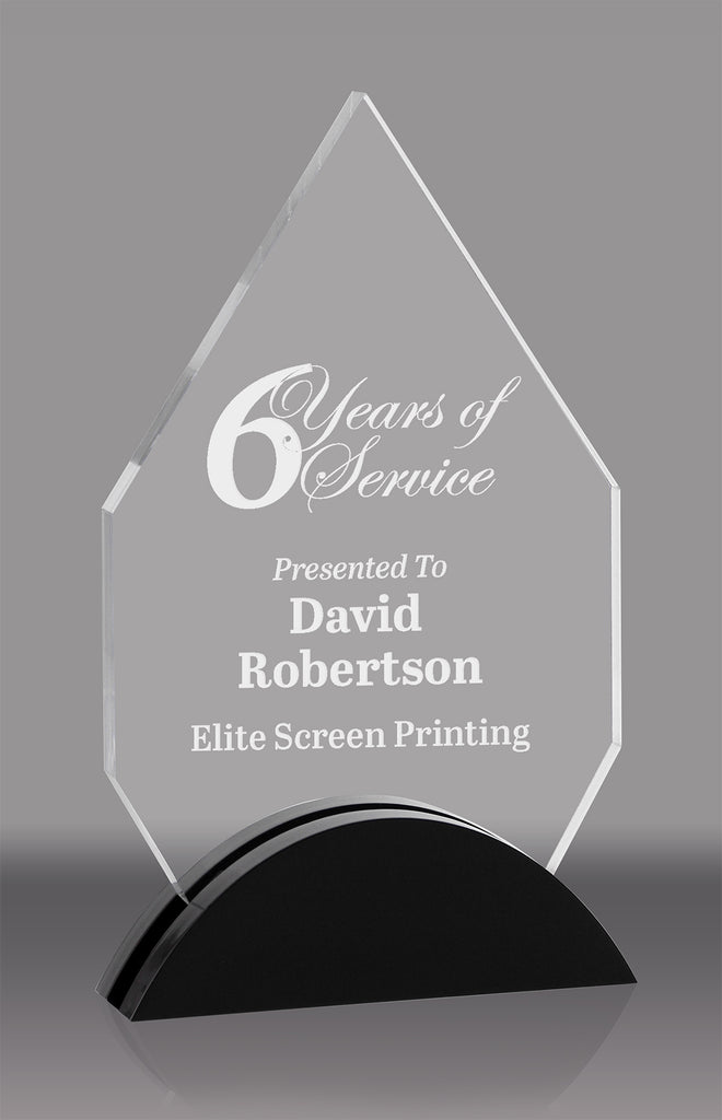 Acrylic Spearhead with Black Accents- 8.5 inch [ATSPRHD-8-Q]