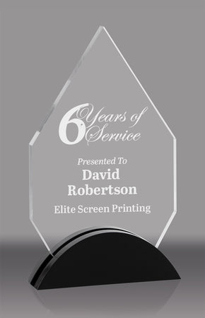 Acrylic Spearhead with Black Accents- 8.5 inch [ATSPRHD-8-Q]