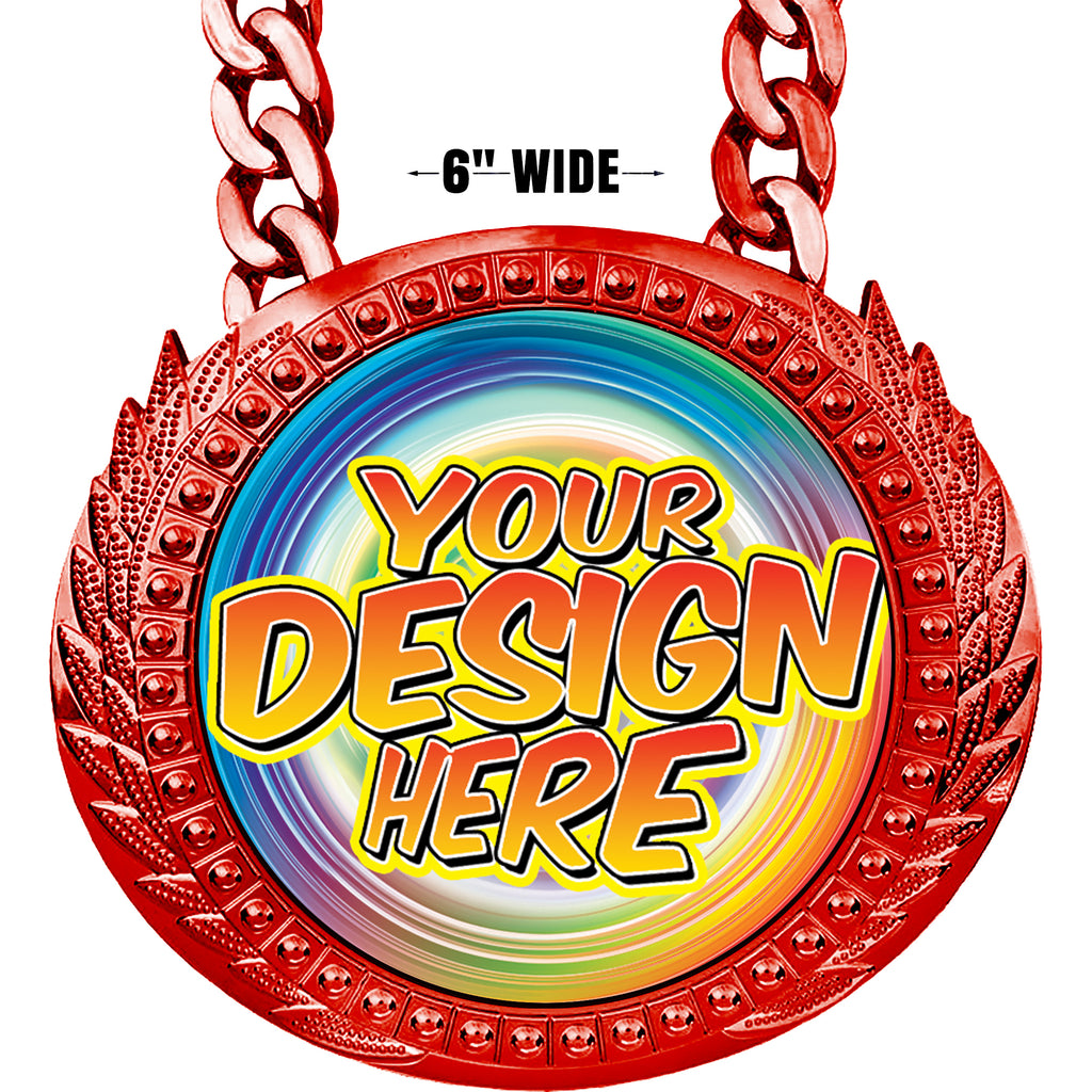 6 inch Custom Champion Chain - Red [CXCSP-RED]