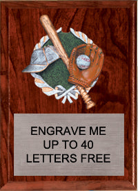 7"x9" Baseball Millennium Plaque [PMC79-BS]