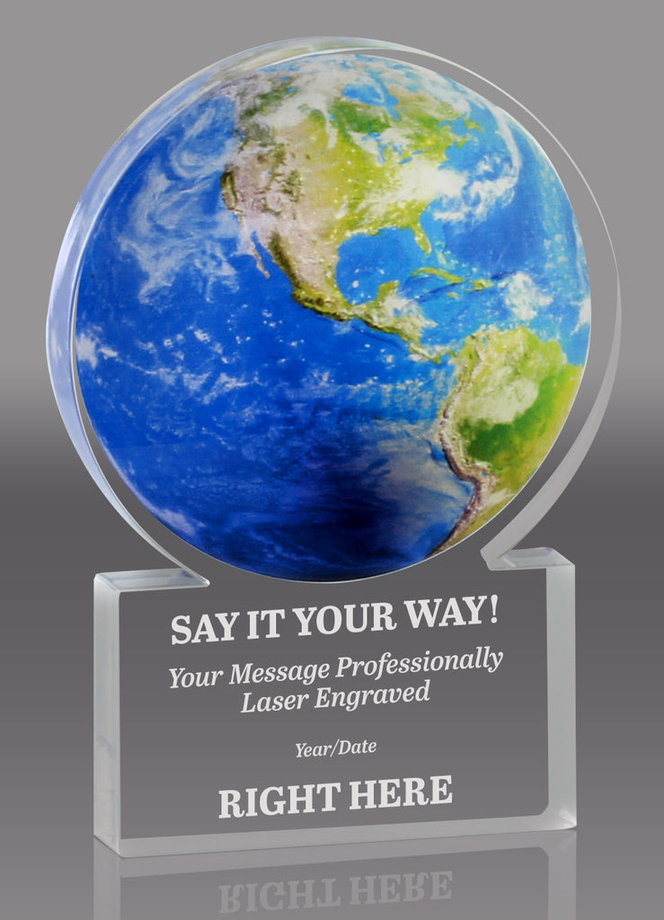 Acrylic Full Color Globe Award - 6 inch [ATGLB-6-Q]