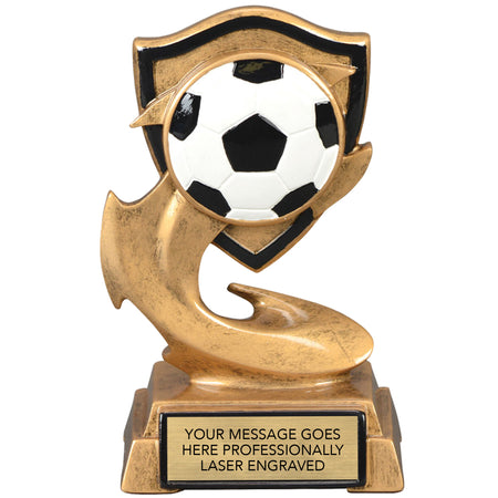 Soccer Electric Flame Resin Sculpture Trophy [RPEF6-SC]