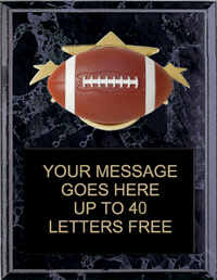 Football Triple Star Plaque [PTS68-FB]