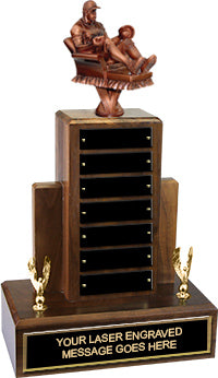 Fantasy Baseball Resin Empire Walnut Perpetual Trophy [TREWALPP16-FBS]