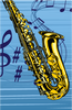 Music- Saxophone Plaque Insert [BBP-2105]